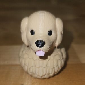 3D Printed Golden Retriever Duck Figurine Nwot